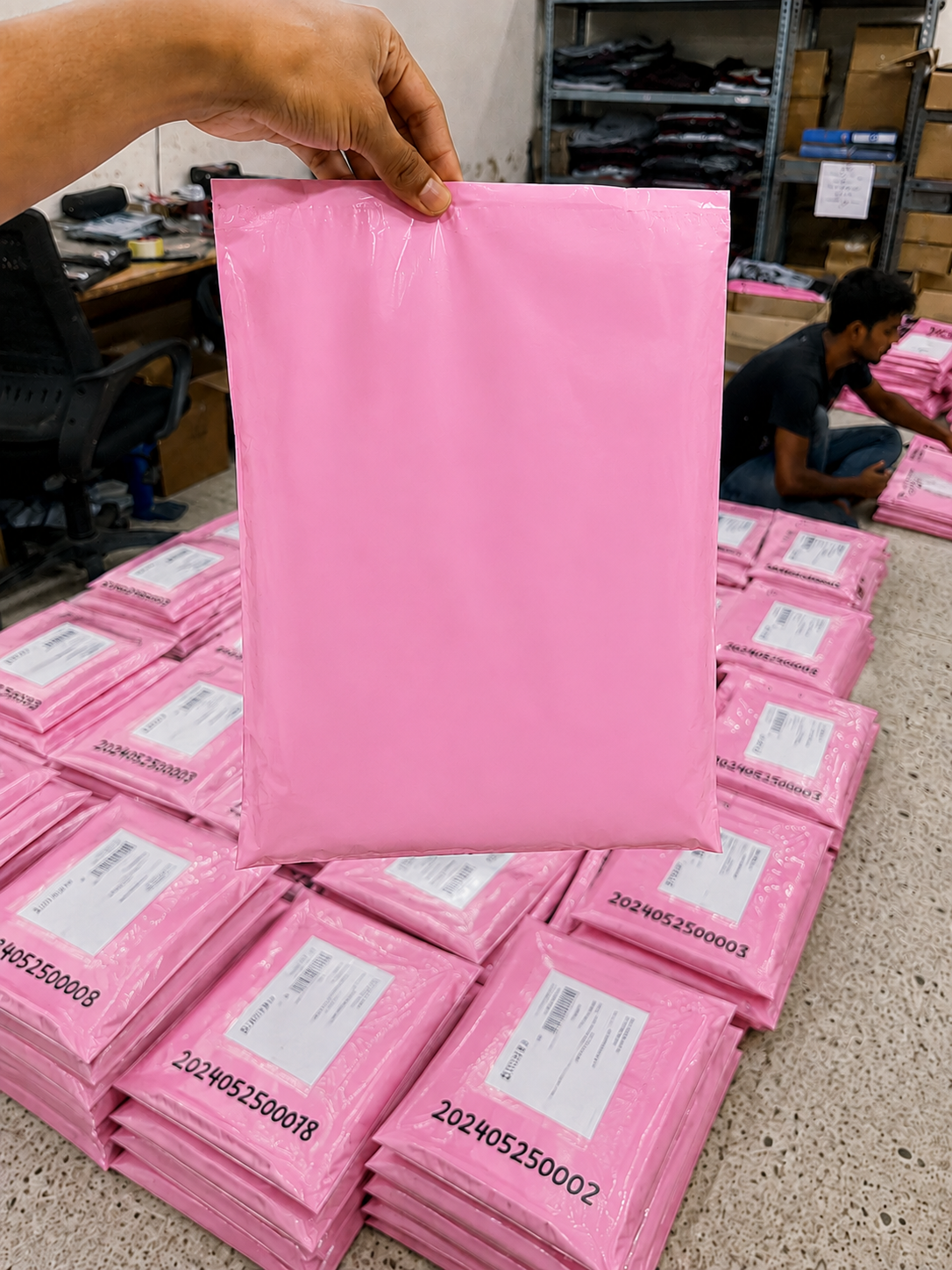 Baby Pink Courier Poly